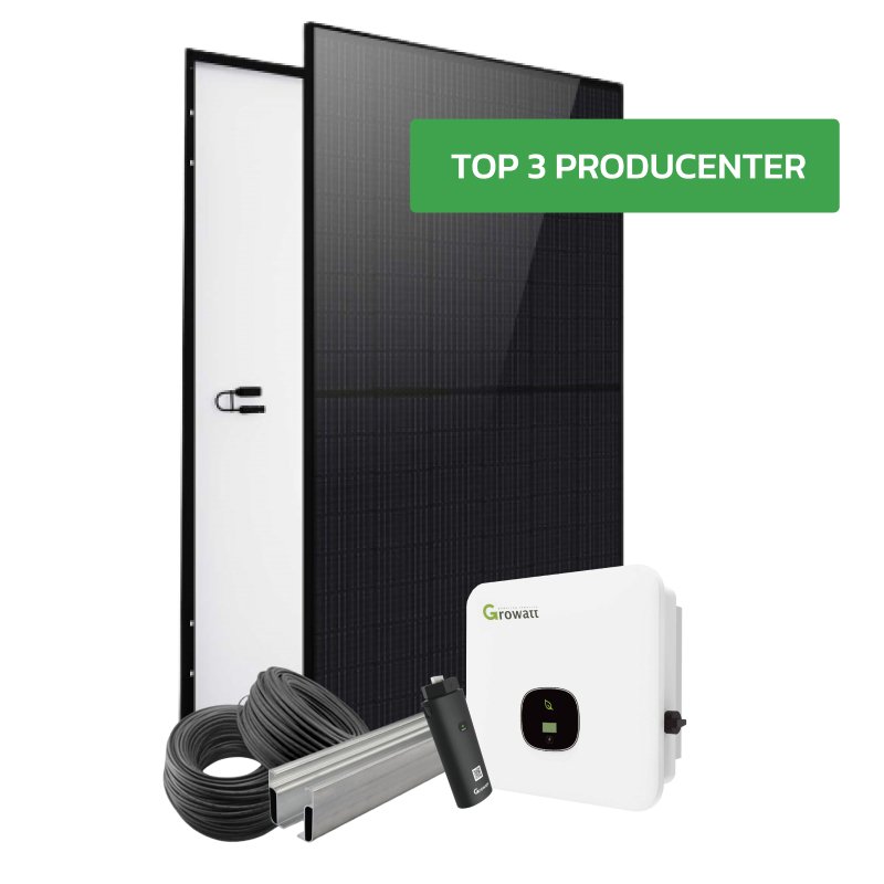 Komplet 6,06 kWp Growatt solcelleanlæg til alle tagtyper